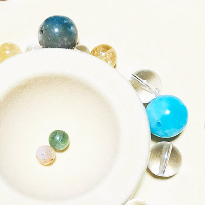 天然石のブレスレットの写真